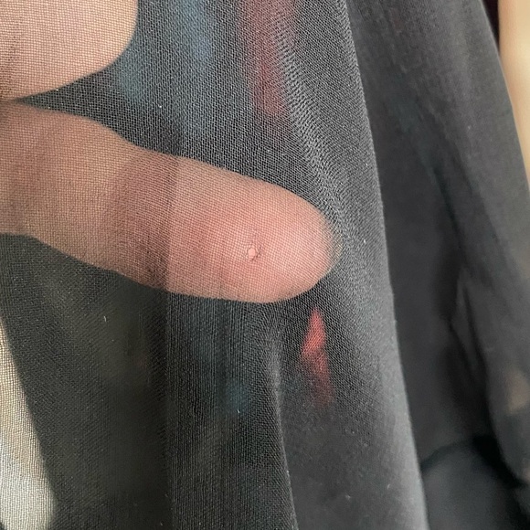 Yves Jennet Vintage Sheer Black Tie Neck Formal Topper Shrug, One Size - Picture 12 of 12